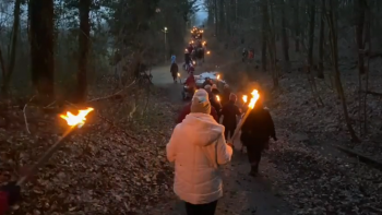 Der Fackelzug am Fellingshäuser Krippenweg