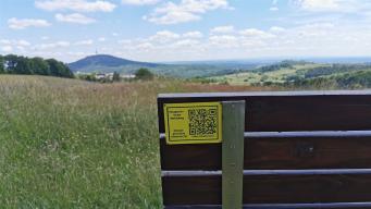 QR-Code an der Baumelbank 