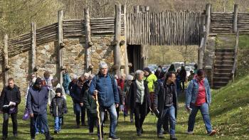 Die Pilgergruppe auf dem Weg