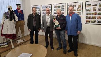 Klaus Rüspeler, Klaus Ruppert, Karlheinz Reeh und Klaus Ewald Schmidt im Heimatmuseum Rodheim-Bieber