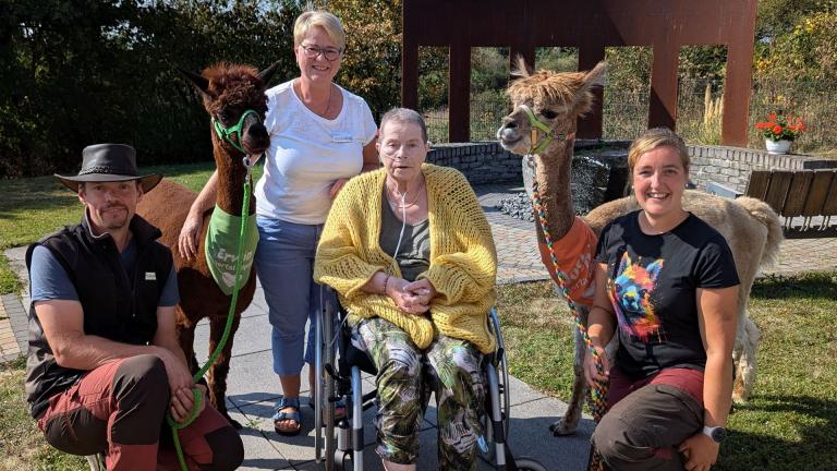 Alpakas im Hospiz Haus Samaria