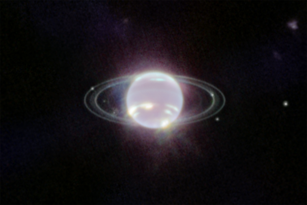 Neptun und seine Ringe (James-Webb-Teleskop)