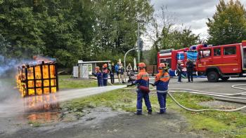 Die Jugendfeuerwehr zeigte ihre Schauübung.