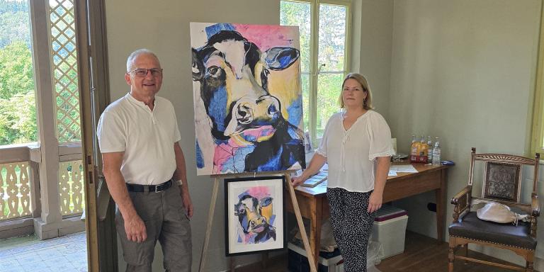 Isabell Zindler-Greeb und Dr. Markus Langhans im Schweizer Haus.