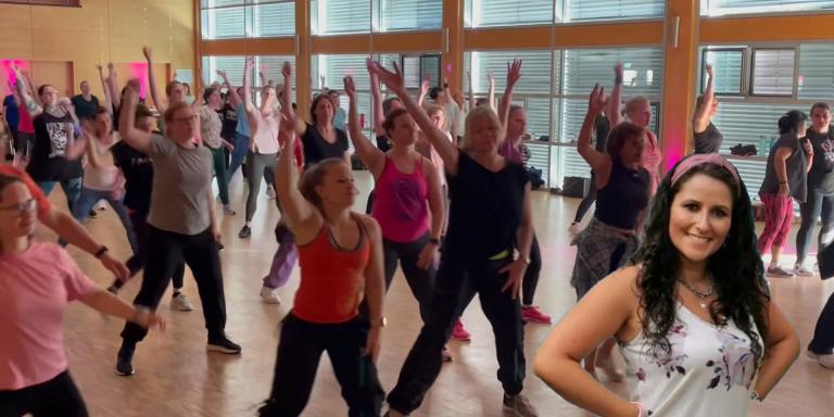 Diana Schad auf der Zumba Party
