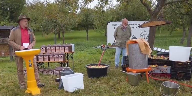 Einweihung der neuen Obstpresse