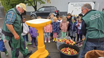 Keltern in der Grundschule 